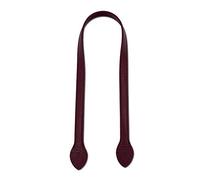 POFET 60 cm de cuero sólido de la PU de la bolsa de asas de la correa de la correa del bolso de la manija de la bolsa de la manija de un par (2 piezas) - rojo vino