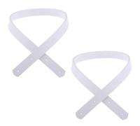 POFET 60 cm de piel sintética sólida para la correa de la correa de la correa del bolso para la fabricación de bolsos, hacer coser, asa de la bolsa, reemplazo de un par (2 piezas) - marrón