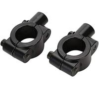 POFET Abrazadera de Adaptador de Montaje de Espejo retrovisor de Manillar de Bicicleta de Motocicleta Negra Universal de 8 mm - Negro