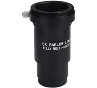 POFET Adaptador de lente Barlow de metal totalmente ennegrecido de 1,25 pulgadas y cámara T para telescopios oculares - Acepta filtros de 1,25 pulgadas, recubierto (5 lentes Barlow)