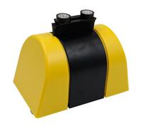 POFET Cinta de Barrera para Colas retráctil magnética de 5m, cinturón para Colas extraíble, Barrera de cordón de Seguridad para Colas, cinturón (Negro/Amarillo)