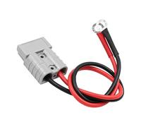 POFET Conector de batería 50A 600V con Junta tórica Cable Conector de batería 10AWG 25cm Cable de Carga para Carretilla elevadora Remolque cabrestantes caravanas, Barcos, Paneles solares
