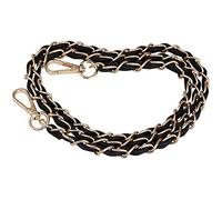 POFET Correa de Cadena de Cuero Negro Trenzado de Repuesto para Bolso de Noche, Bolso de Hombro, Bolso de Hombro, Bolso de Mano, Bolsas, 120 cm