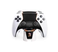 POFET - Estación de carga rápida PS5 para mando PS5 DualSense con luz LED RGB, con tres protectores