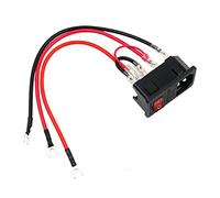 POFET Interruptor de alimentación de Impresora 3D Enchufe Tipo U 10A 220 V/110 V Interruptor de Fuente de alimentación/módulo de Enchufe Adaptador con un Fusible para Impresora 3D