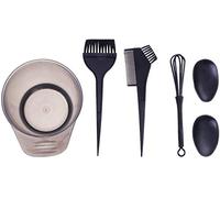 POFET Juego de 5 tintes para el Cabello, Cepillo de Color para el Cabello y Cuenco, Incluyendo Cuenco para Tinte, Cepillo para teñir, Cubierta para los oídos y Mezclador (Negro)
