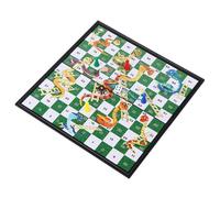 POFET Juego de Mesa Plegable magnético Snakes and Ladders, Juego de diversión Familiar