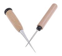 POFET Leather Craft - Punzón para hacer agujeros con mango de madera