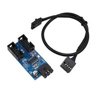 POFET Motherboard USB 2.0 9pin Header 1 a 2 Extension Hub Splitter Adapter