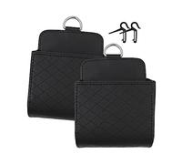POFET Organizador de Ventilación Aire, Caja Almacenamiento Gancho Bolsa Portaobjetos Colgar Rejilla Coche Interior Asiento Trasero Tarjeta Gafas Sol Teléfono Llaves Monedas Pitillera Bolígrafo