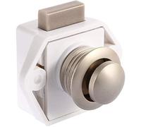 POFET Pestillo de botón para armario, muebles, armario, cerradura de puerta sin llave, para caravana, autocaravana, cámper (blanco)