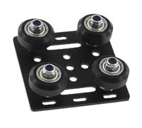 POFET Placa de ranura en V, polea de perfil de aluminio, placa portal de construcción de ranura en V, extrusión de aluminio 2020, rueda V pequeña con placa para impresora 3D