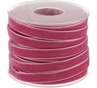 POFET Rollo de cinta de terciopelo de 10 mm de ancho y 18 metros de longitud para decoración de manualidades - Lila claro