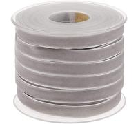 POFET Rollo de cinta de terciopelo de 10 mm de ancho y 18 metros para decoración de manualidades - Gris