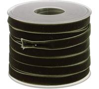 POFET Rollo de Cinta de Terciopelo de 20 Yardas de 10 mm de Ancho para decoración de Manualidades, Color Verde