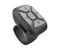 POFET TIK Tok Control Remoto Bluetooth Turner de Página, Tiktok Wireless Recargable, Diseño de Anillo Tiktok Bluetooth Control Remoto Remote Photo Page Turner(Negro)