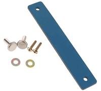 POFET Tiradores nórdicos de piel sintética suave para puerta de armario, cajón, herrajes para muebles (26 x 156 mm), color azul