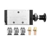 POFET Válvula solenoide neumática de 5 vías y 2 Posiciones, 4R210-08, válvula de Empuje y tracción de Control, válvula de Alivio de Aire Manual para Sistemas de Control de Cilindros de Aire