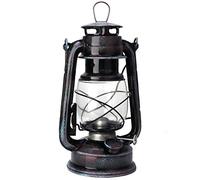 POFET Vintage Storm Lantern Lights Oil Lamp Burning Lantern Retro Kerosene Lamps Classic Oil Lamp Table Lanterns for Home, Garden, Camping Citronela - Rojo