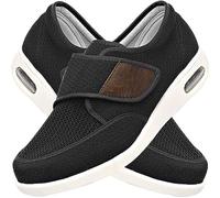 POFH Zapatos para Pies Planos Hombre Zapato Deportivo Rest Walking Muy comodas y Anchas Zapatos Especiales para Juanetes Hechas EN ESPAÑA (Color : Black, Size : 49 EU)