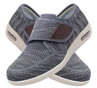 POFH Zapatos para Pies Planos Hombre Zapato Deportivo Rest Walking Muy comodas y Anchas Zapatos Especiales para Juanetes Hechas EN ESPAÑA (Color : Dark Gray, Size : 48 EU)