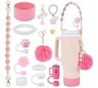 POFIBO para Stanley Cup Accesorios Set - Botella de Agua Grip Tape, Siliocne Boot Cup, Charms para Stanley Cup 40oz Tumbler
