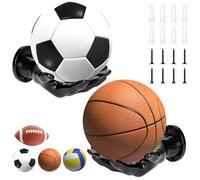 POFIBO Soporte de pared para pelotas de baloncesto, 2 unidades, soporte de pared para pelotas, soporte creativo para pelotas, soporte de pared para baloncesto, voleibol, fútbol