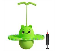 Pogo Ball con tablero de agarre que rebota para ejercicios al aire libre en interiores, verde