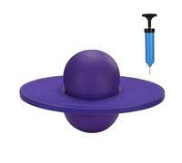 Pogo Ball de Relaxdays para niños, hasta 100 kg, Juguete de Salto, balón con Plataforma, Equilibrio, Lila