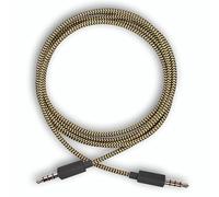 POGS POGLink Cable | Cable para compartir música, auriculares The Elephant | Cable de tela antienredos de 3.3 pies (negro)