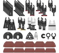 Pohicoo 116 PCS Cuchillas Multiherramienta, kits de Accesorios para herramientas oscilantes, sierra oscilante con interfaz universal, Compatible con Einhell Makita DTM51Z Dremel Parkside y más