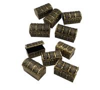 POHOVE 10pcs Mini Pirata Cofres de Tesoro, Cofre Del Tesoro Caja, Vintage Pirata Joyería Caja, Niño Pirata Baúl Almacenaje Para Pirata Joya Recuerdo, Accesorios Decoración Cofre Del Tesoro