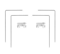 POHOVE 4 soportes de iluminación para acuario de pecera, lámpara LED de acero inoxidable, soporte de iluminación para acuario