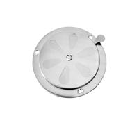 Pohove - Rejilla de ventilación redonda, roseta de ventilación de acero inoxidable, 125 mm, rejilla de ventilación, conducto de evacuación, aire entrante, ventilación y persianas ajustables, para