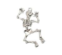 POIAFTETMA 5 colgantes de Halloween con calavera humana y acción de pánico para hacer hallazgos hechos a mano para hacer regalos de truco de joyería