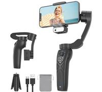 Poiale Estabilizador de Movil 3 Ejes, Portátil y Plegable Gimbal para Smartphone Debajo de 280g, Estabilizador para Movil Compatible con Android y iPhone, para Youtube, TikTok, Vlog