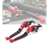 POIBNZ 2 Piezas Manillar Manetas Embrague para Honda CRF300L CRF300 L CRF 300 L 300L, Manetas Moto Motocicleta Palanca Embrague Freno Manija Palanca Ajustable, Palancas Embrague Freno,B Red+Black