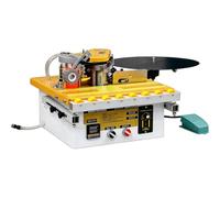 POIMHEW Enchapadora De Cantos Automática De 1200 W con Encolado a Doble Cara Y Control De Temperatura, Ancho De Canto De 6 a 60 Mm, para Cantos Curvos Y Rectos. A