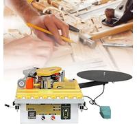 POIMHEW Enchapadora De Cantos Portátil De 1200 W con Corte De Cinta Automático, Encolado a Doble Cara Y Control De Temperatura, para Cantos Curvos Y Rectos, para Cantos De Paneles De Gran Tamaño. A