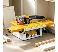 POIMHEW Enchapadora De Cantos Portátil para Madera, con Corte De Cinta Automático, Ancho De Canto De 6 a 60 Mm, Aplicación De Encolado a Doble Cara Y Corte De Cinta Automático. B