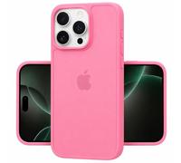 POINT&GO Funda Compatible con iPhone 16 Pro, Carcasa Translúcida Rosa Premium, Antiamarilleo, Protección Antigolpes y Antiarañazos, TPU Flexible, Ultrafina y Elegante
