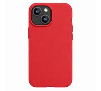 POINT&GO Funda con Logo para iPhone de Silicona Color tecnologia SoftArmor, Ultra Resistente, Antideslizante (Rojo, iPhone 14)