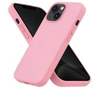 POINT&GO Funda iPhone 13 Rosa Silicona, Carcasa iPhone 13 Rosa Mate Antigolpes, Case Protección Cámara, Cover Suave Antideslizante, Compatible Carga Inalámbrica, Borde Protector cámara y Pantalla