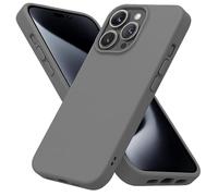 POINT&GO Funda iPhone 15 Pro con Logo Tecnología SoftArmor Silicona Color Gris | Fundas Antigolpes | Carcasa Ultrafina | Case Flexible Compatible con Apple 15 Pro, Anti-Impactos
