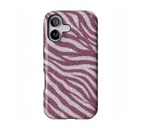 POINT&GO Funda iPhone 17 Estampado Cebra Rosa, Carcasa Rígida Antigolpes, Diseño Animal Print Femenino, Estilo Fashion Tendencia, Protección Completa, Ajuste Preciso, Funda Slim Resistente