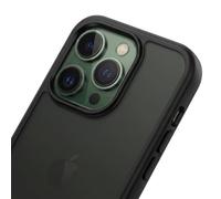 POINT&GO Funda para iPhone 14 Pro Translucida Negra, Carcasa TPU Premium con Logo Visible, Tacto Suave Antideslizante, Protección Antigolpes, Ultrafina, Resistente a Arañazos y Antiamarilleo