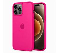 POINT&GO Funda para iPhone 16 Pro Translucida Rosa Fucsia, Carcasa TPU Premium con Logo Visible, Tacto Suave Antideslizante, Protección Antigolpes, Ultrafina, Resistente a Arañazos, Antiamarilleo
