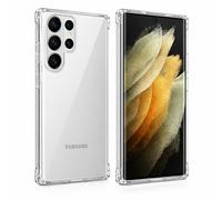 POINT&GO Funda para Samsung Galaxy S24 Ultra Transparente 5G - TPU Flexible Antigolpes, Ultrafina, Resistente a Arañazos y sin Amarillear, Borde Protector Pantalla/Camara