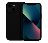 POINT&GO Funda Silicona Color iPhone (Negro, iPhone 15)