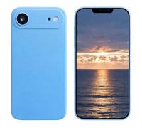 POINT&GO Funda Silicona iPhone 17 Air Azul Claro, Carcasa iPhone 17 Air Antigolpes, Protector Pantalla y Cámara, Funda Ultra Fina y Ligera, Resistente Caídas, Ajuste, Diseño Slim